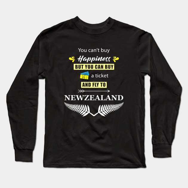 Fly to New Zealand Long Sleeve T-Shirt by TravelGiftDesign